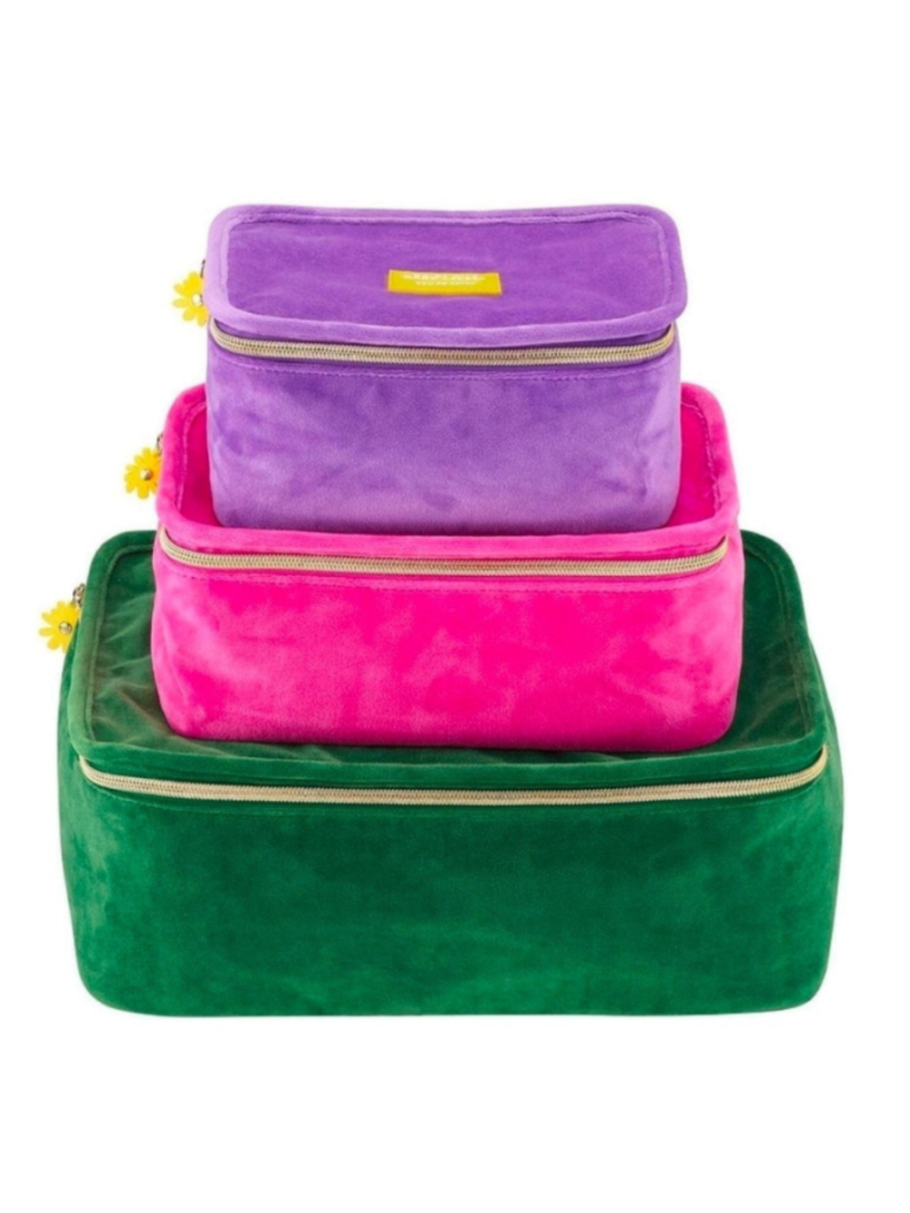 Marc Jacobs Cosmetic Bag Set Green Pink Purple NWOT New